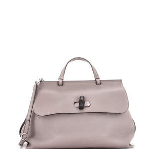 Gucci Large Bamboo Daily Top Handle Bag Leather
